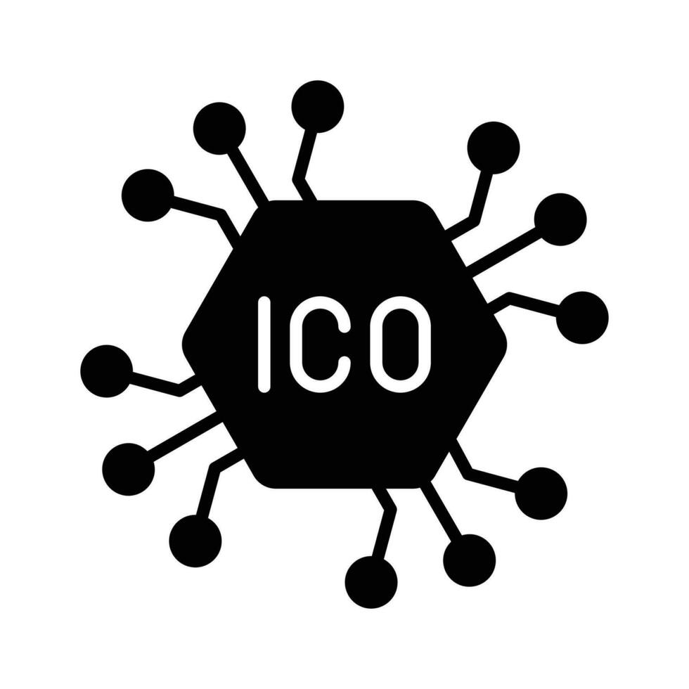 bitcoin ico vector diseño aislado en blanco antecedentes