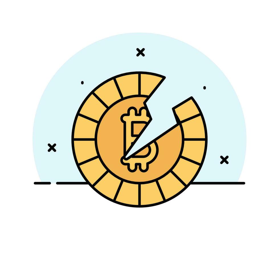 Check this amazing icon of bitcoin halving in modern style vector