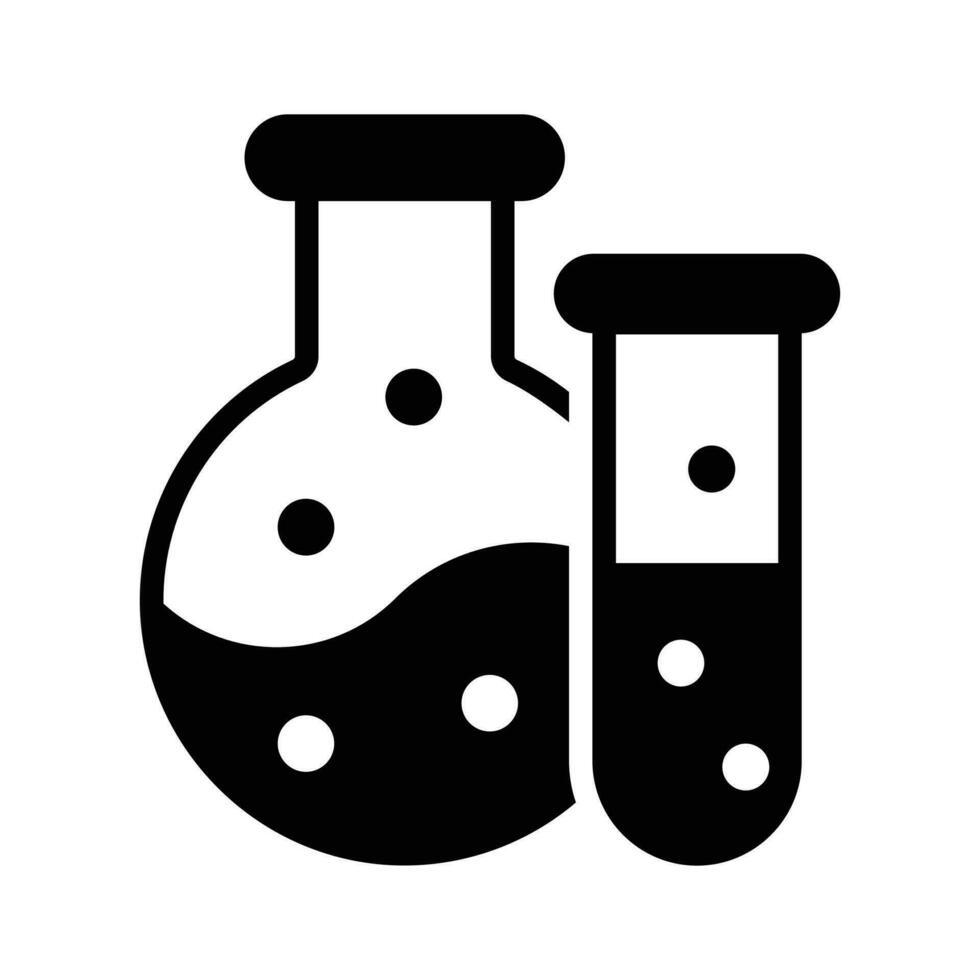 Flask with test tube, an amazing icon of experiment in modern style, ready to use vector, laboratory apparatus vector