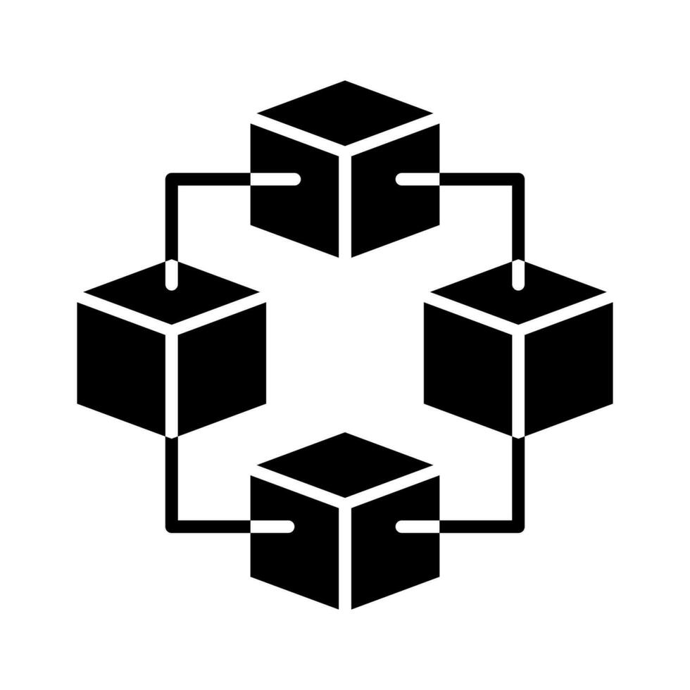 Well designed icon of blockchain in modern style vector