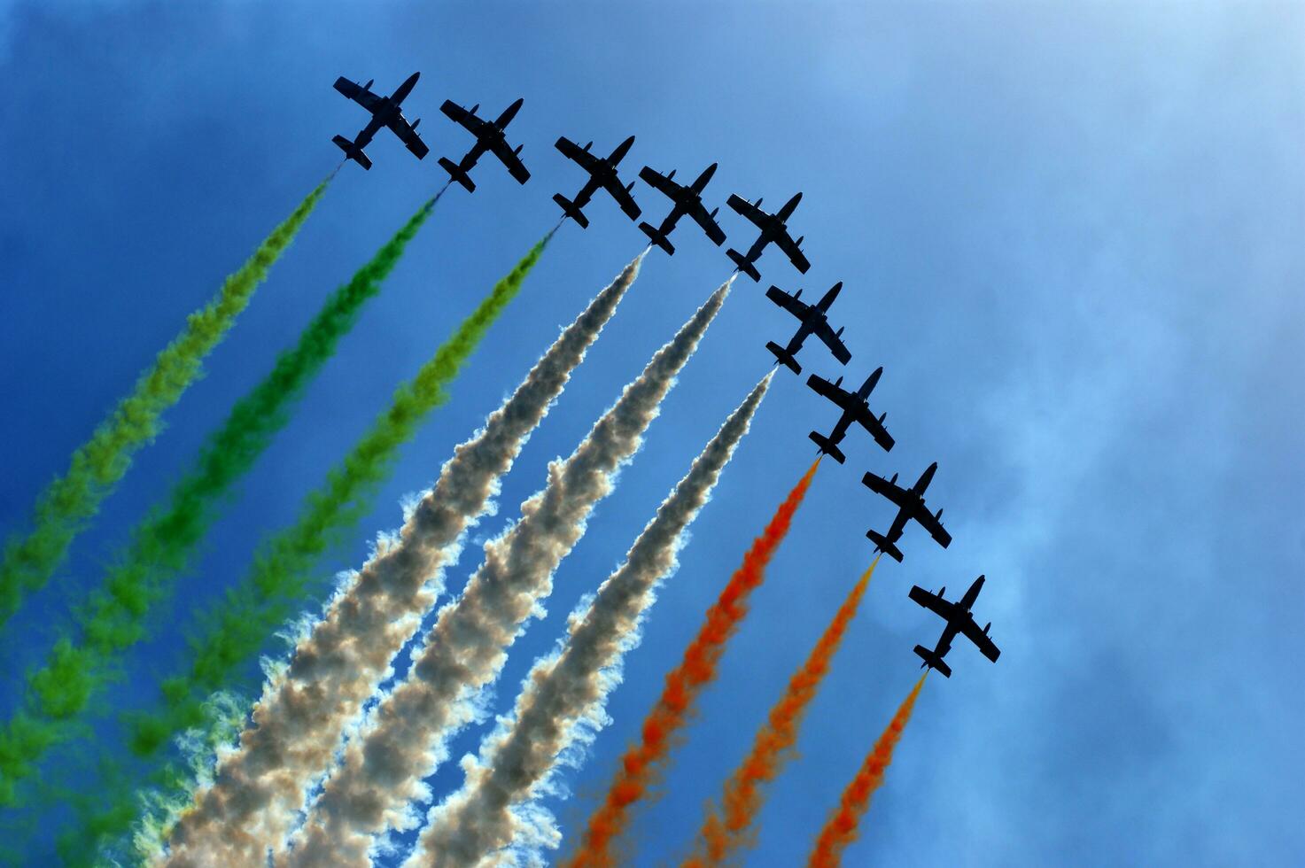 aerial display of the tricolor arrows photo