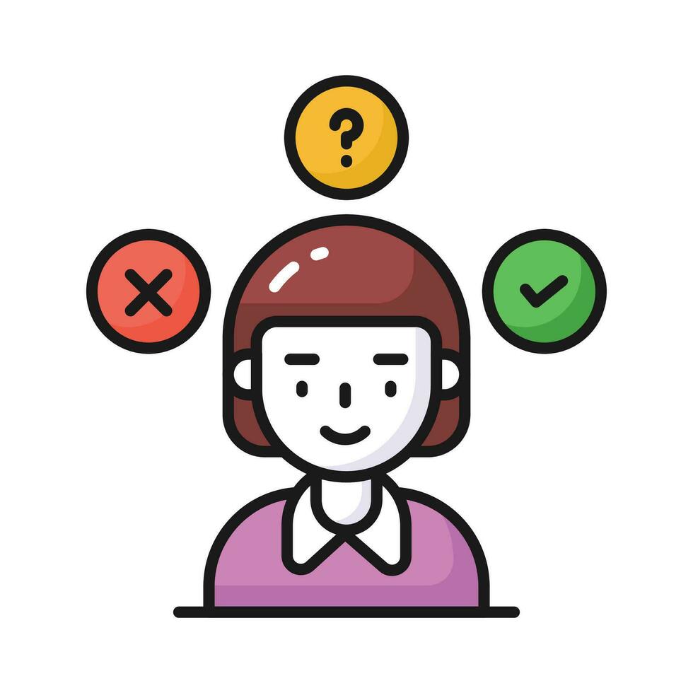 Download this premium icon of decision making, customizable vector design