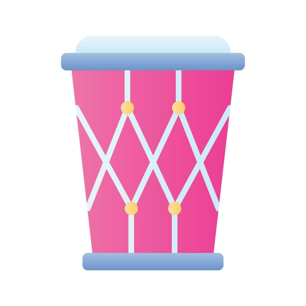 Beautifully designed icon of djembe in modern style, ready to use vector