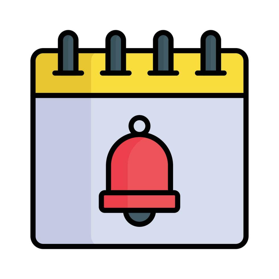 Alarm on calendar showing concept icon of event reminder vector