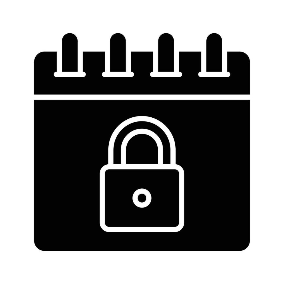 Check this carefully crafted icon of security calendar vector