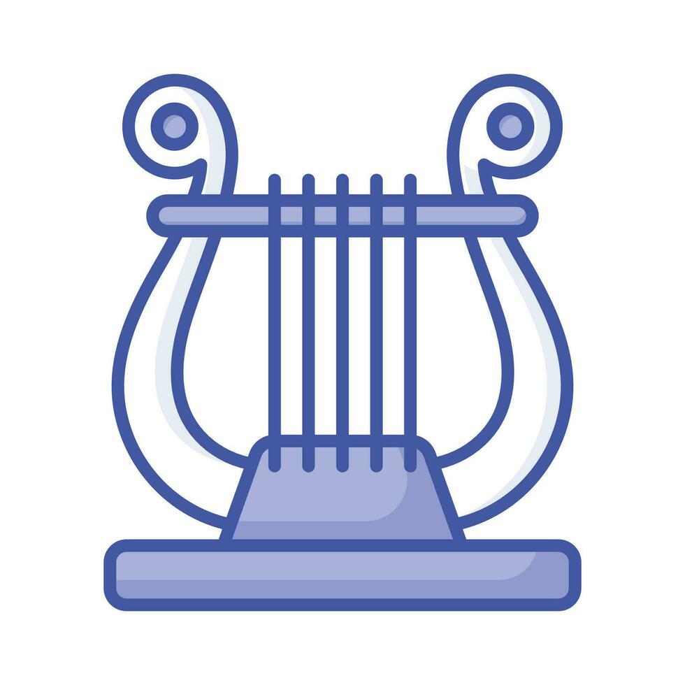 Download this premium icon of harp, greek musical instrument vector