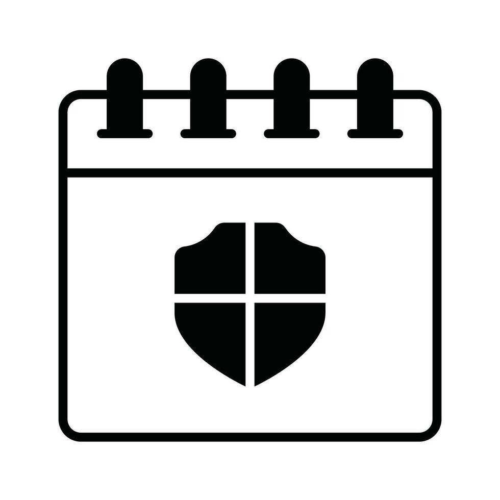Check this carefully crafted icon of security calendar vector