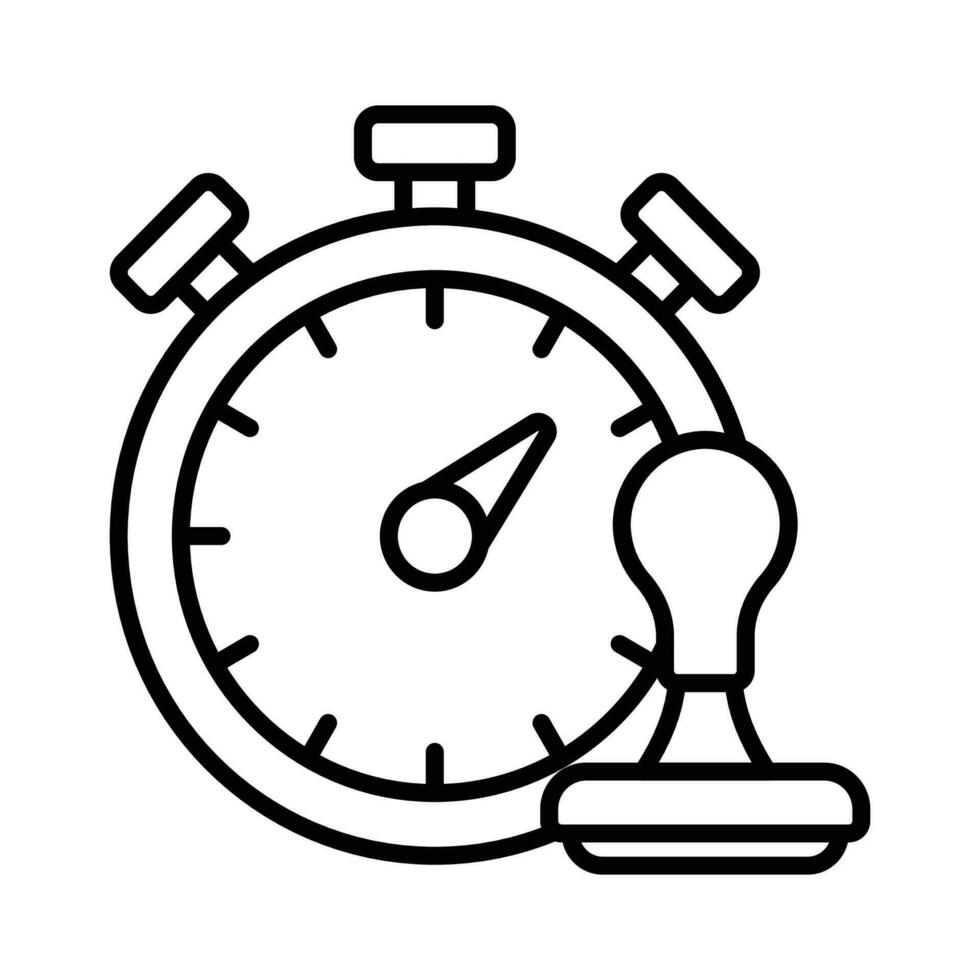 Timestamp vector design isolated on white background
