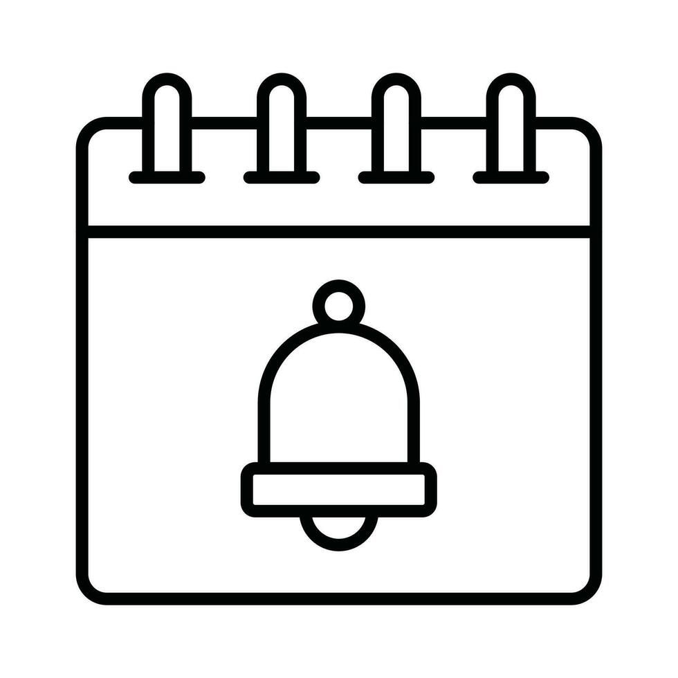 Alarm on calendar showing concept icon of event reminder vector