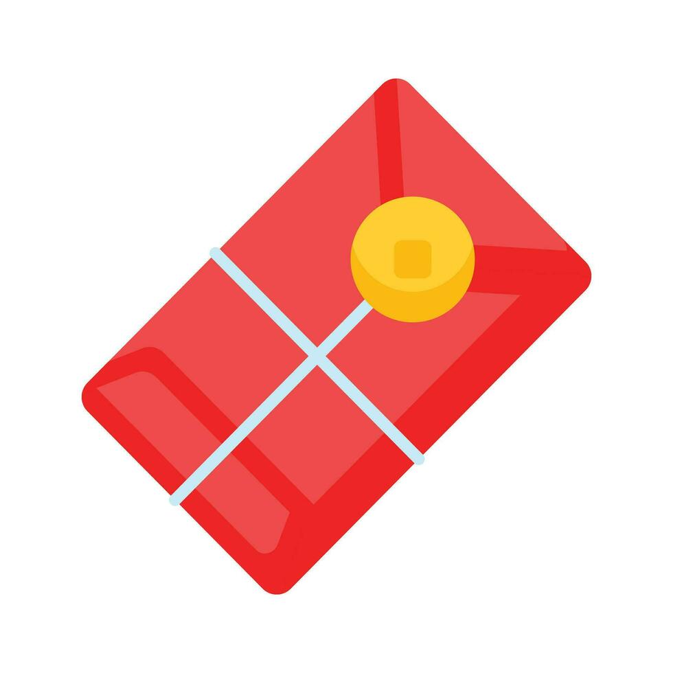 Chinese gift envelope vector design in modern style, chinese new year icon