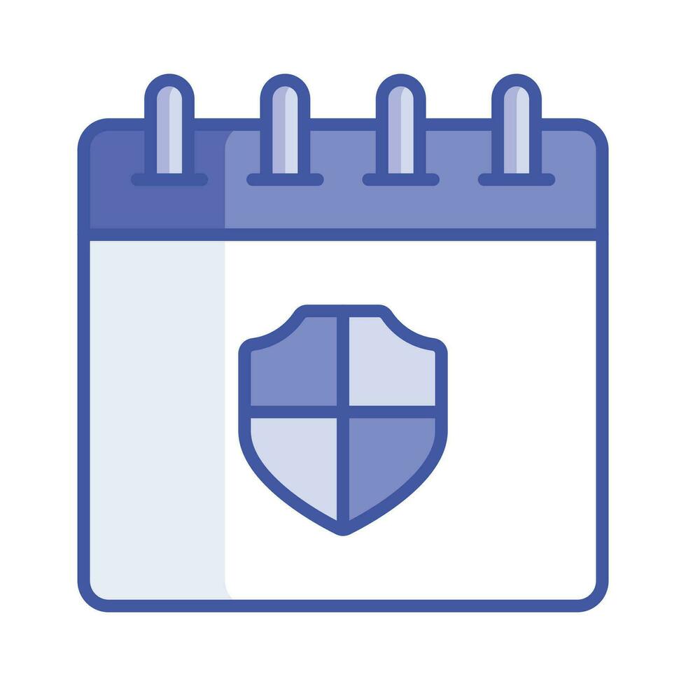 Check this carefully crafted icon of security calendar vector