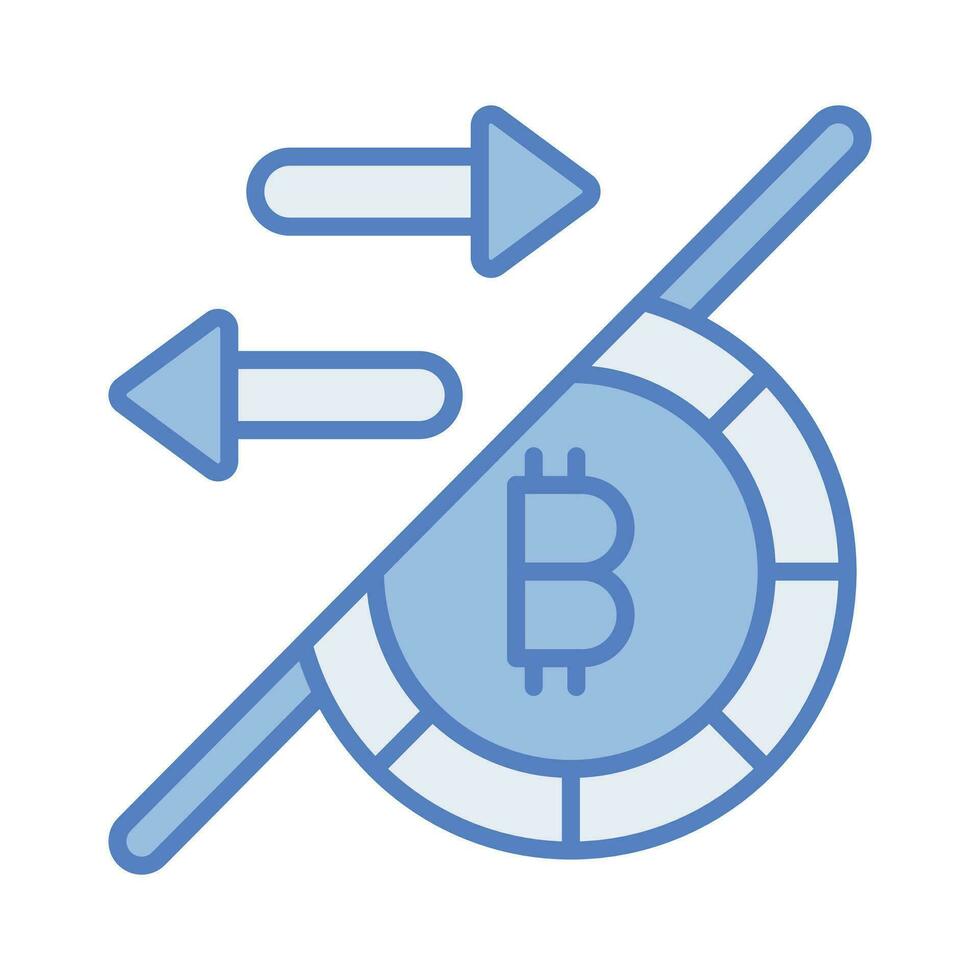 Bitcoin transaction vector design isolated on white background