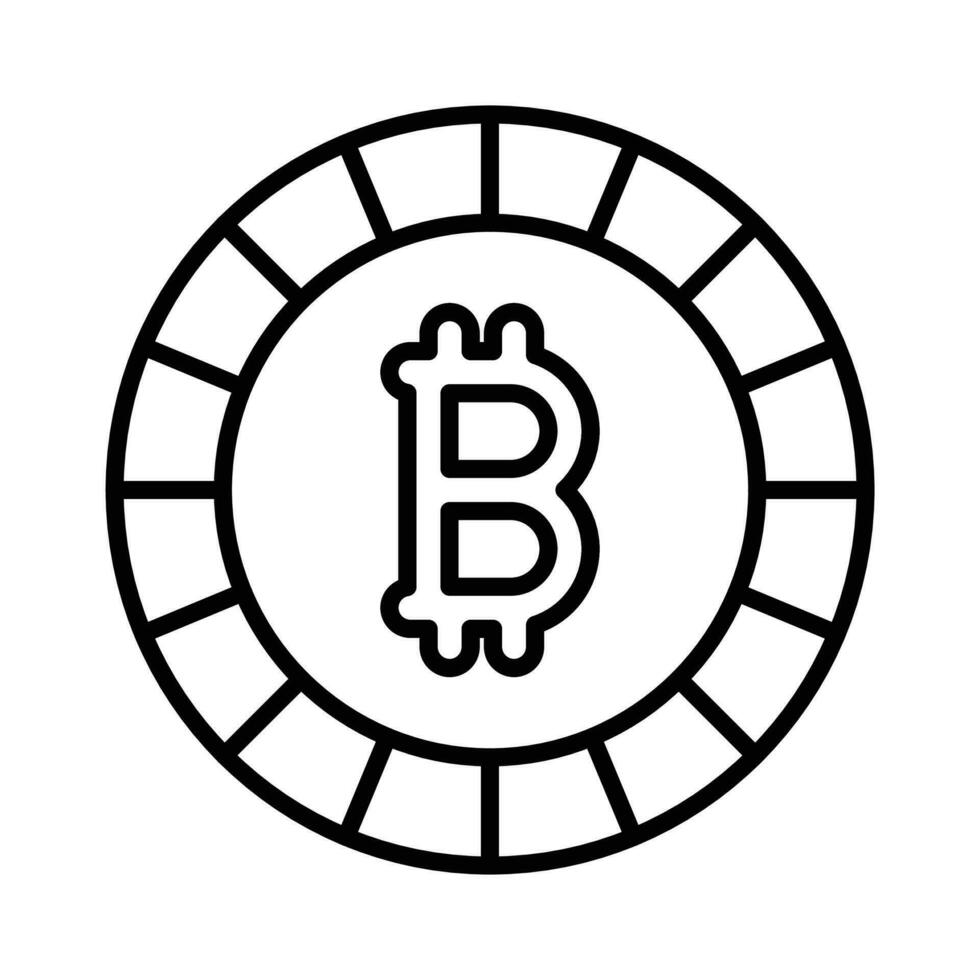 Well designed icon of Bitcoin, cryptocurrency coin vector design