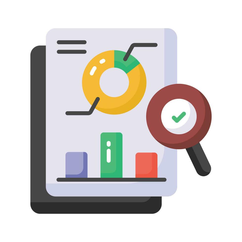 Check this carefully crafted icon of business report, analytical report vector