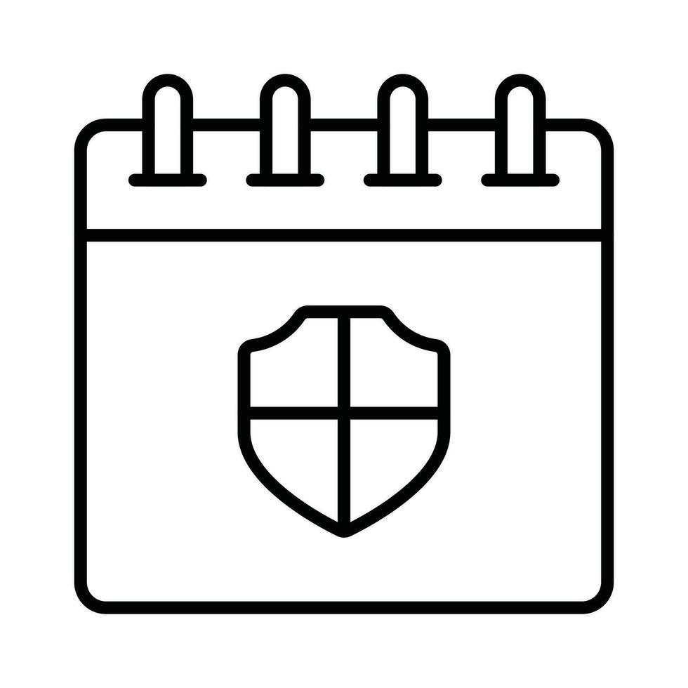 Check this carefully crafted icon of security calendar vector