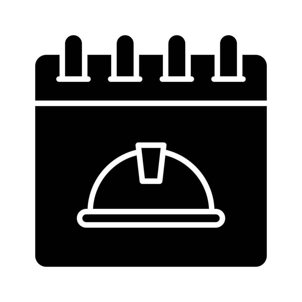 Engineers hat on calendar, labor day calendar concept vector design