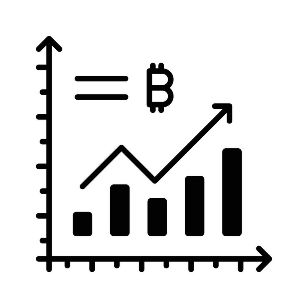 Bitcoin analysis vector design isolated on white background