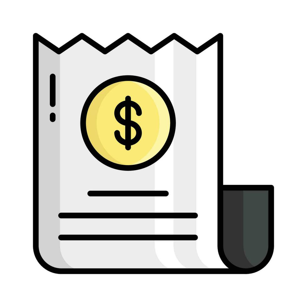 Grab this premium vector icon of invoice in trendy style