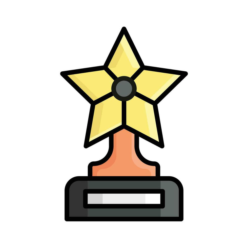 Star trophy vector icon in modern design style