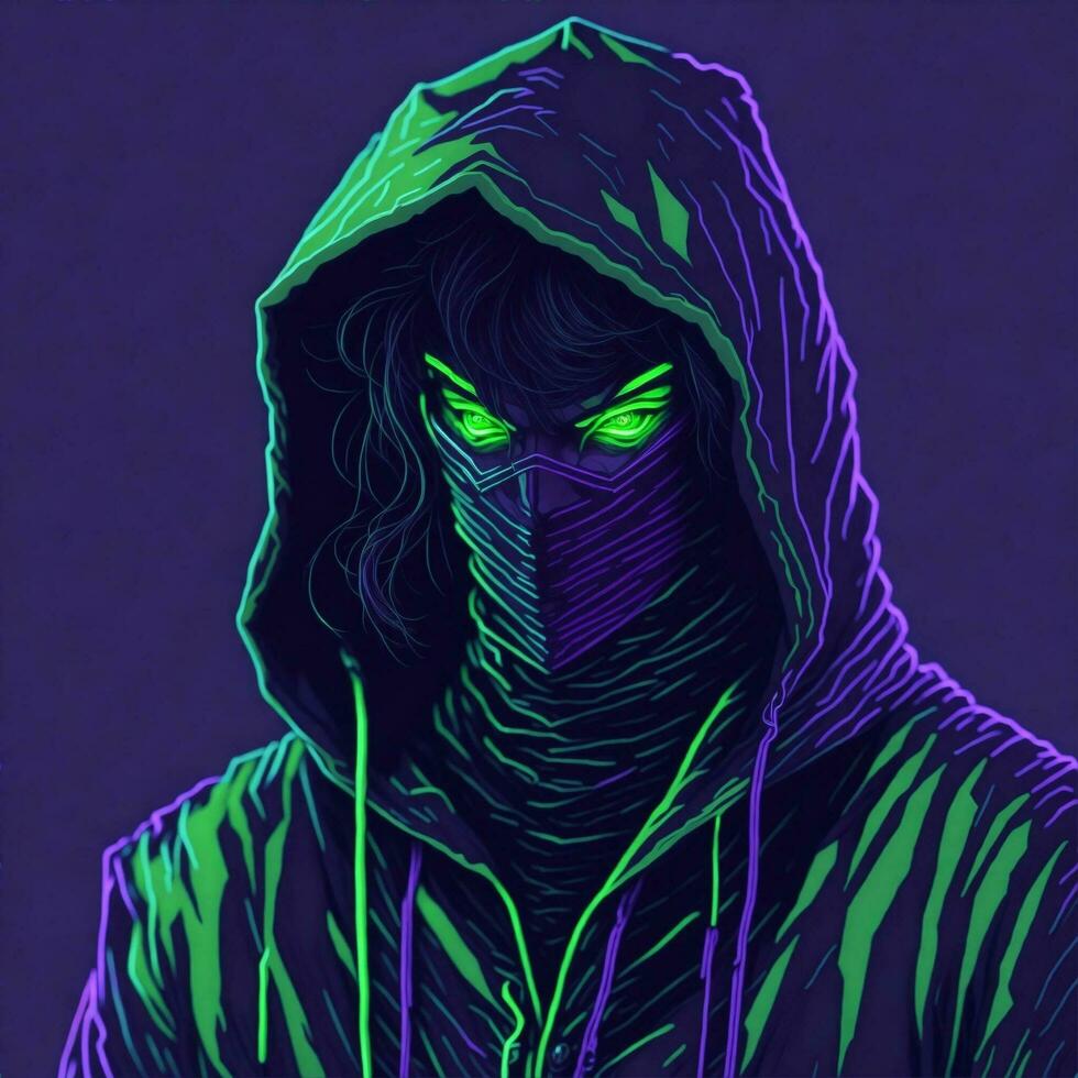 Men wear hoodies, duotone color style ai Generative photo