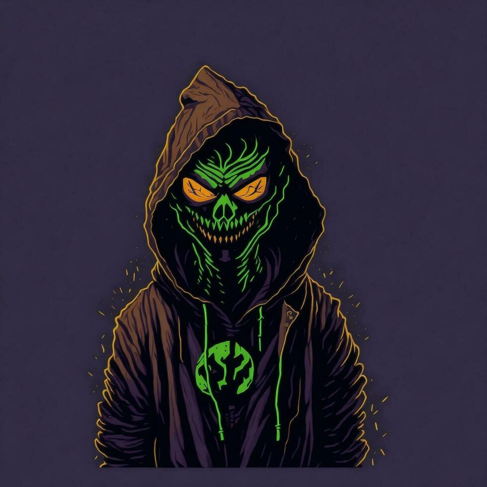 Men wear hoodies, duotone color style ai Generative photo