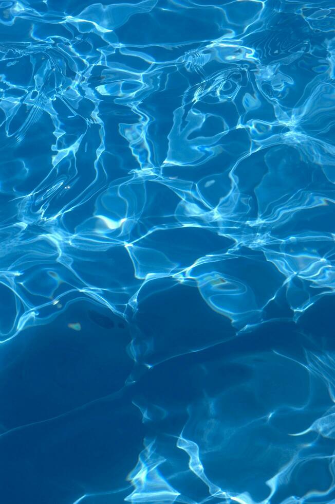 blue water in a swimming pool photo