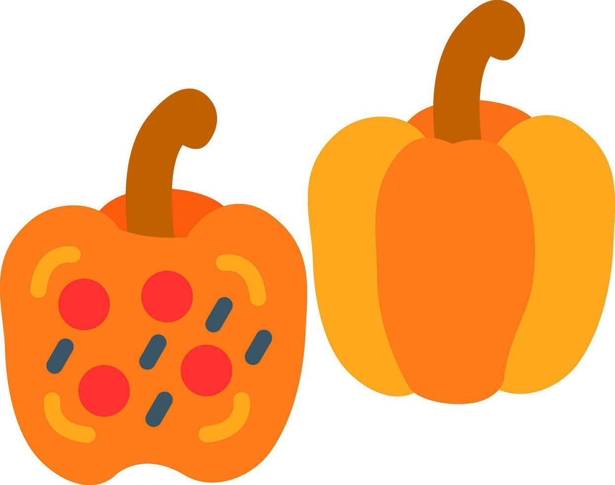 Stuffed Peppers Vector Icon Design