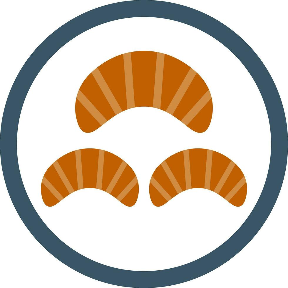 Croissant Vector Icon Design