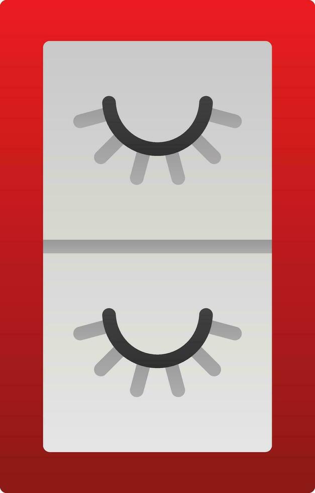 False Eyelashes Vector Icon Design