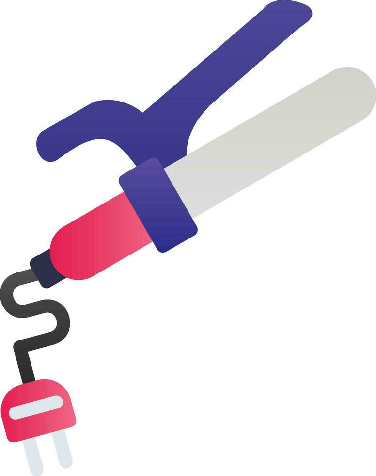 Curling Iron Vector Icon Design