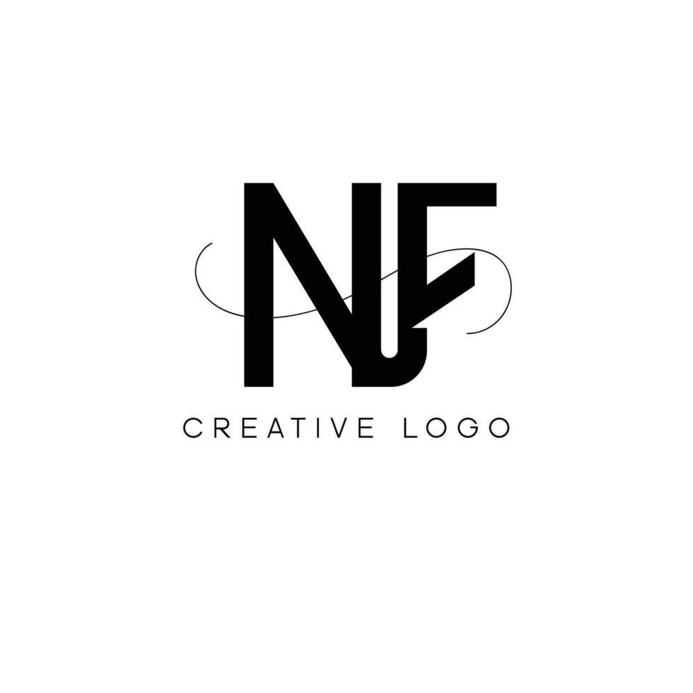 NF initial letter logo vector