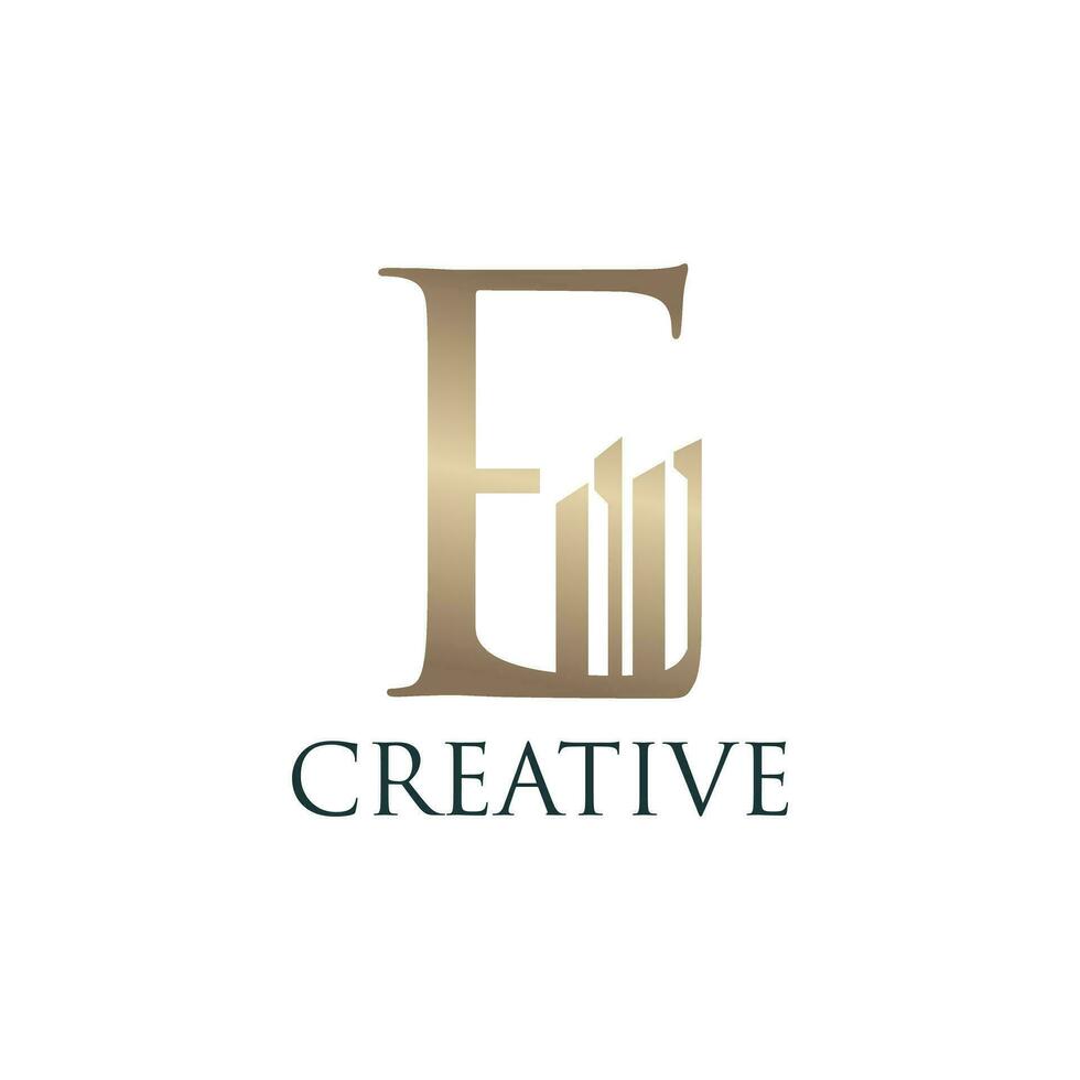 Building letter E logo design element vector with modern concept