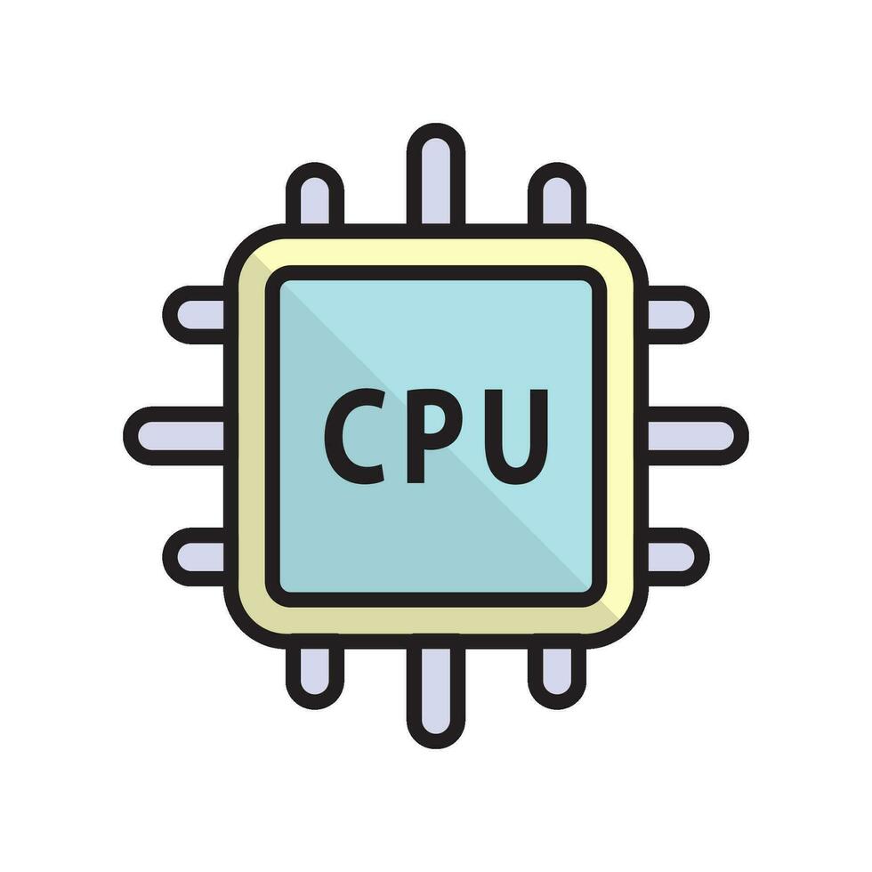 CPU Processor icon vector design templates simple and modern