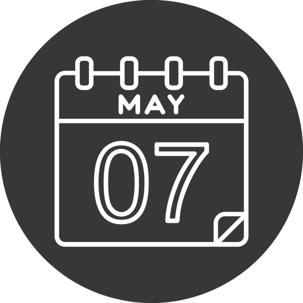 7 7 mayo vector icono