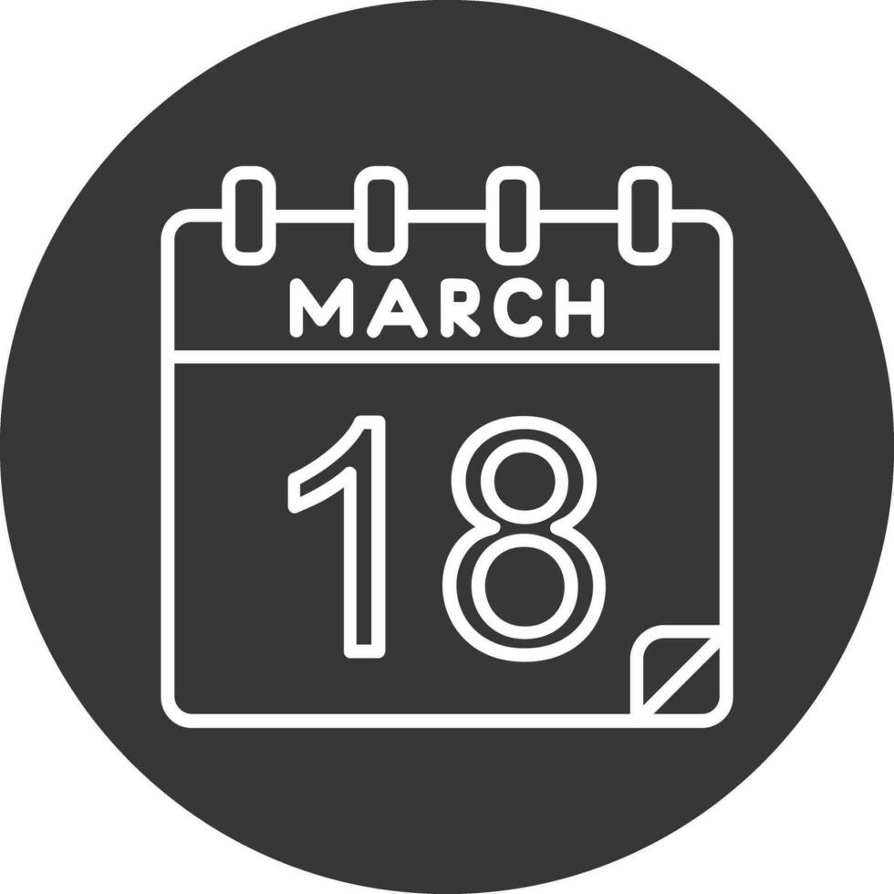 18 marzo vector icono