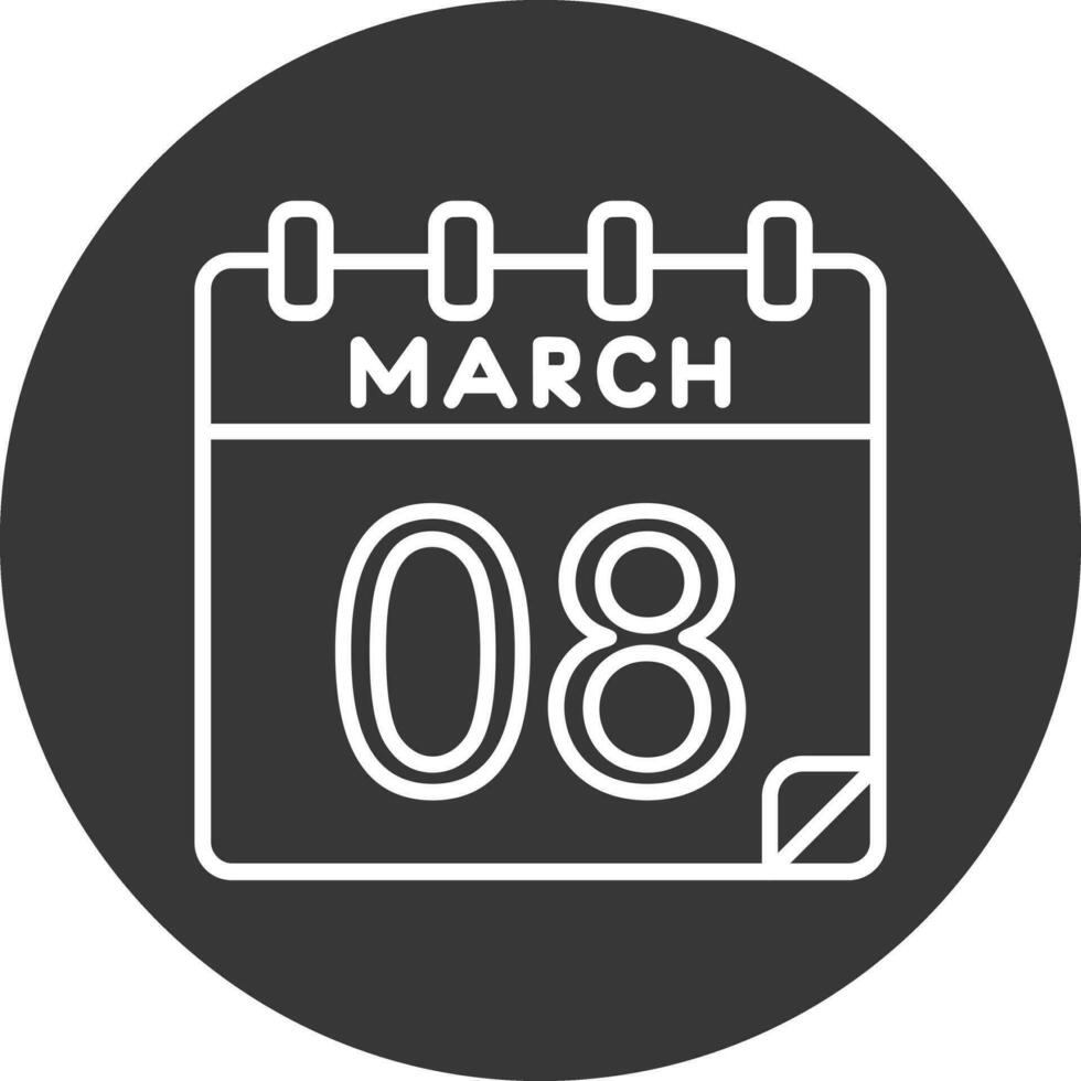 8 marzo vector icono