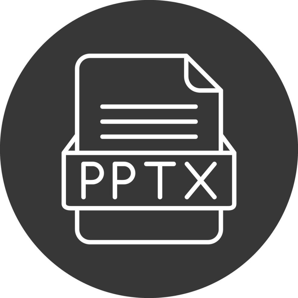 PPTX File Format Vector Icon