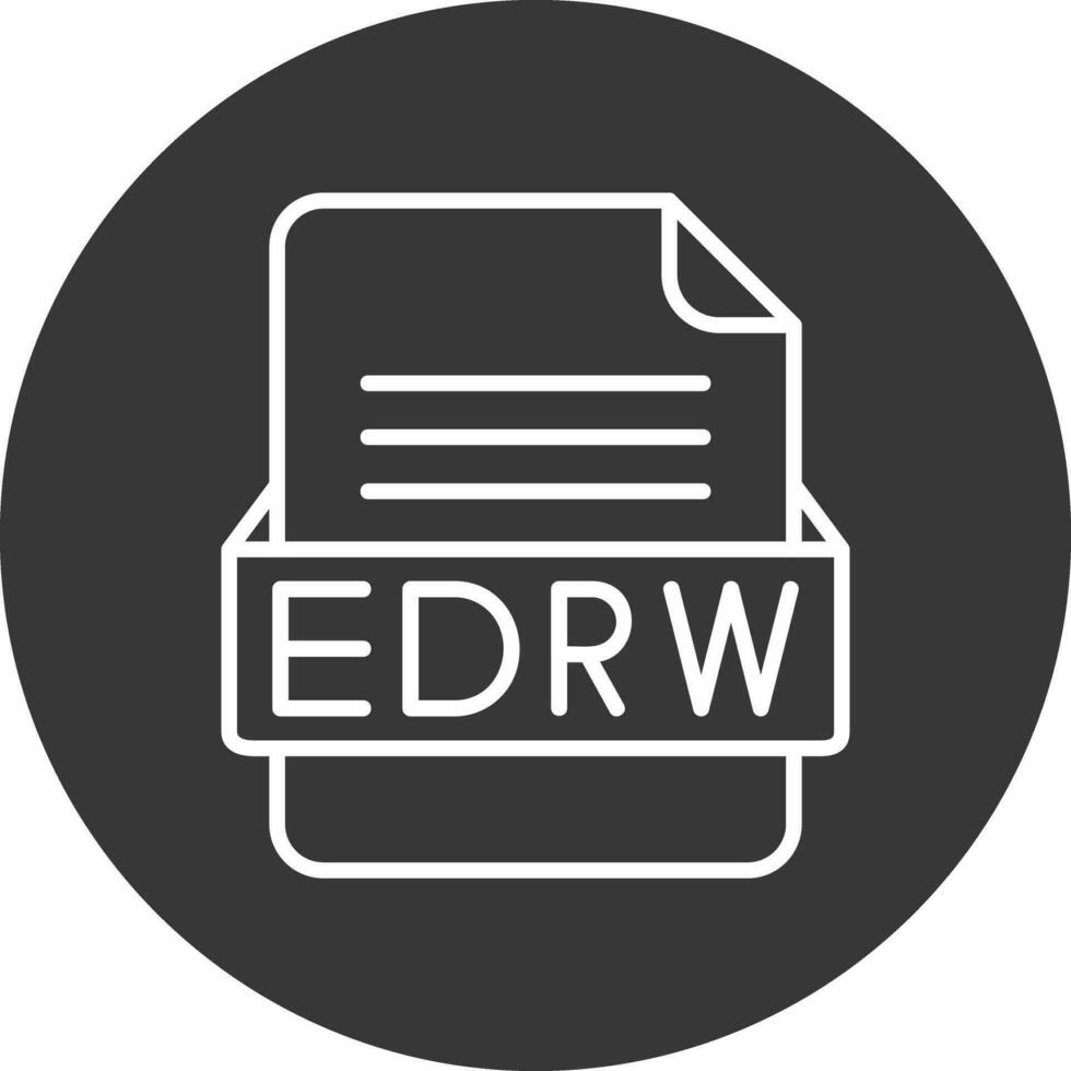 edrw archivo formato vector icono