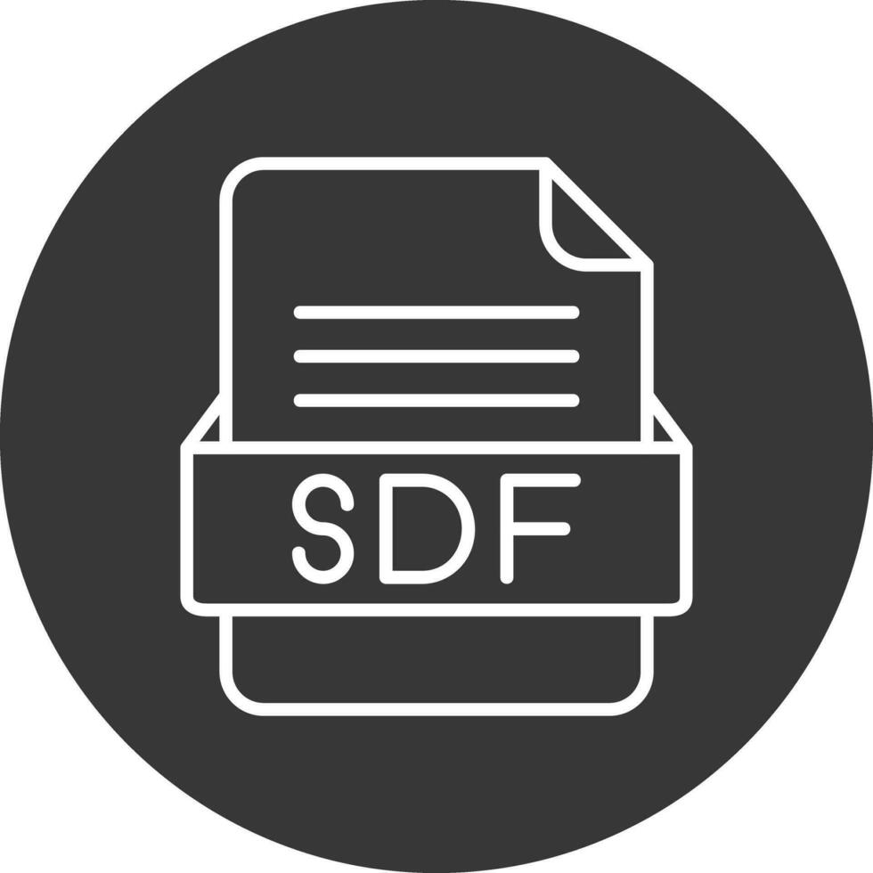 sdf archivo formato vector icono