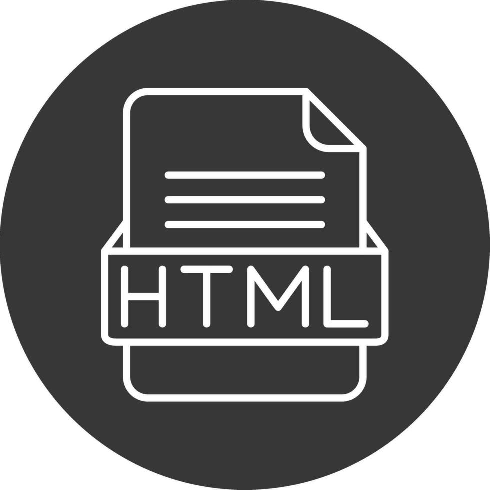 HTML File Format Vector Icon