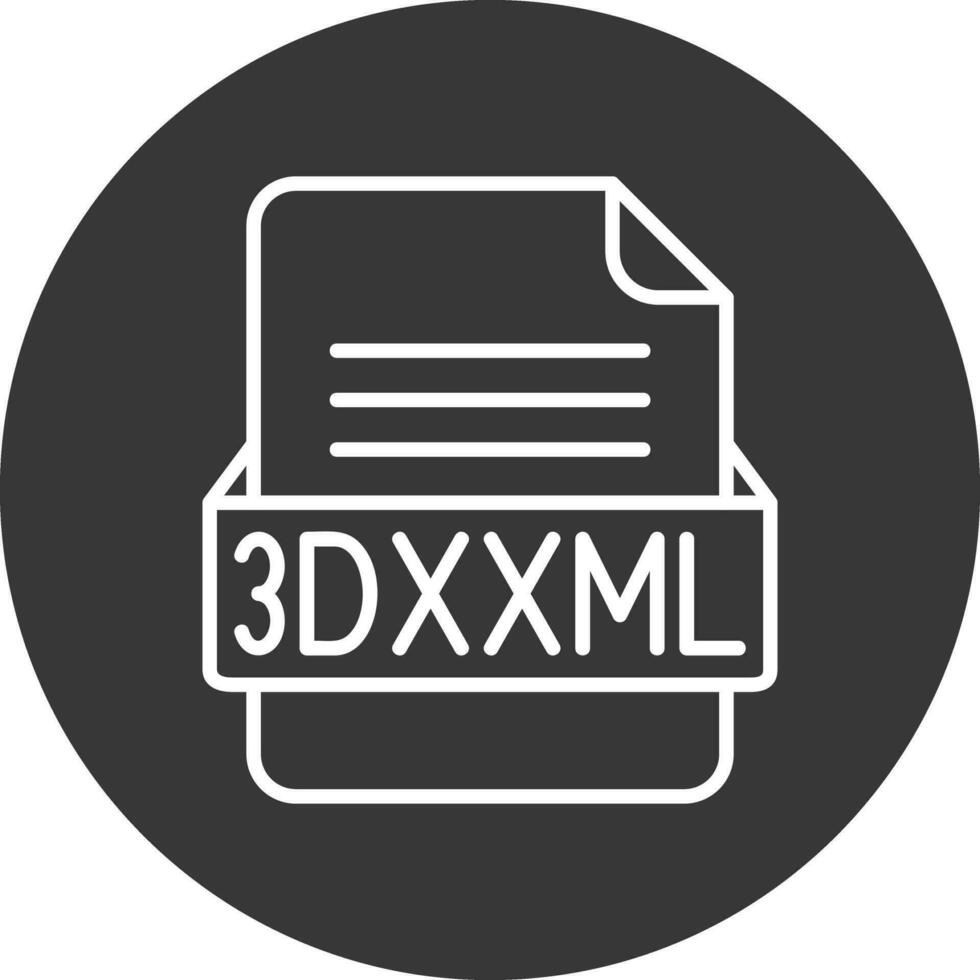 3DXXML File Format Vector Icon