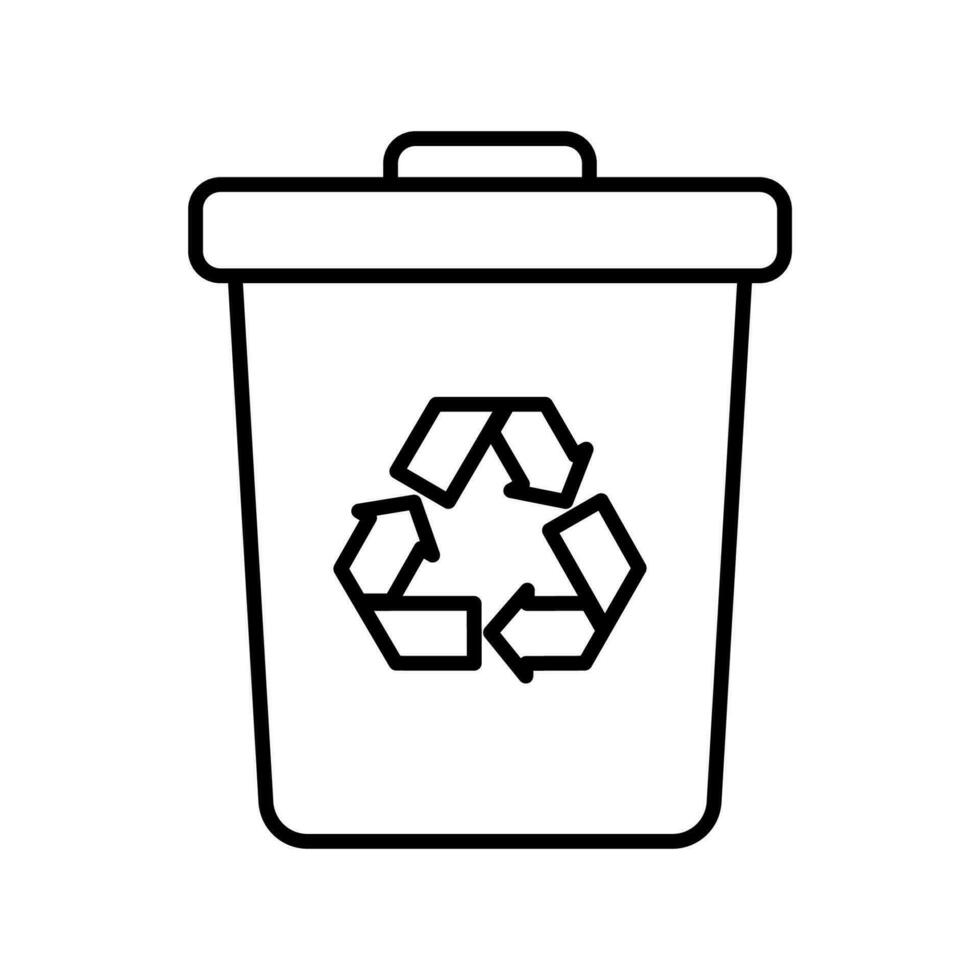 Recycle bin icon. Vector design.