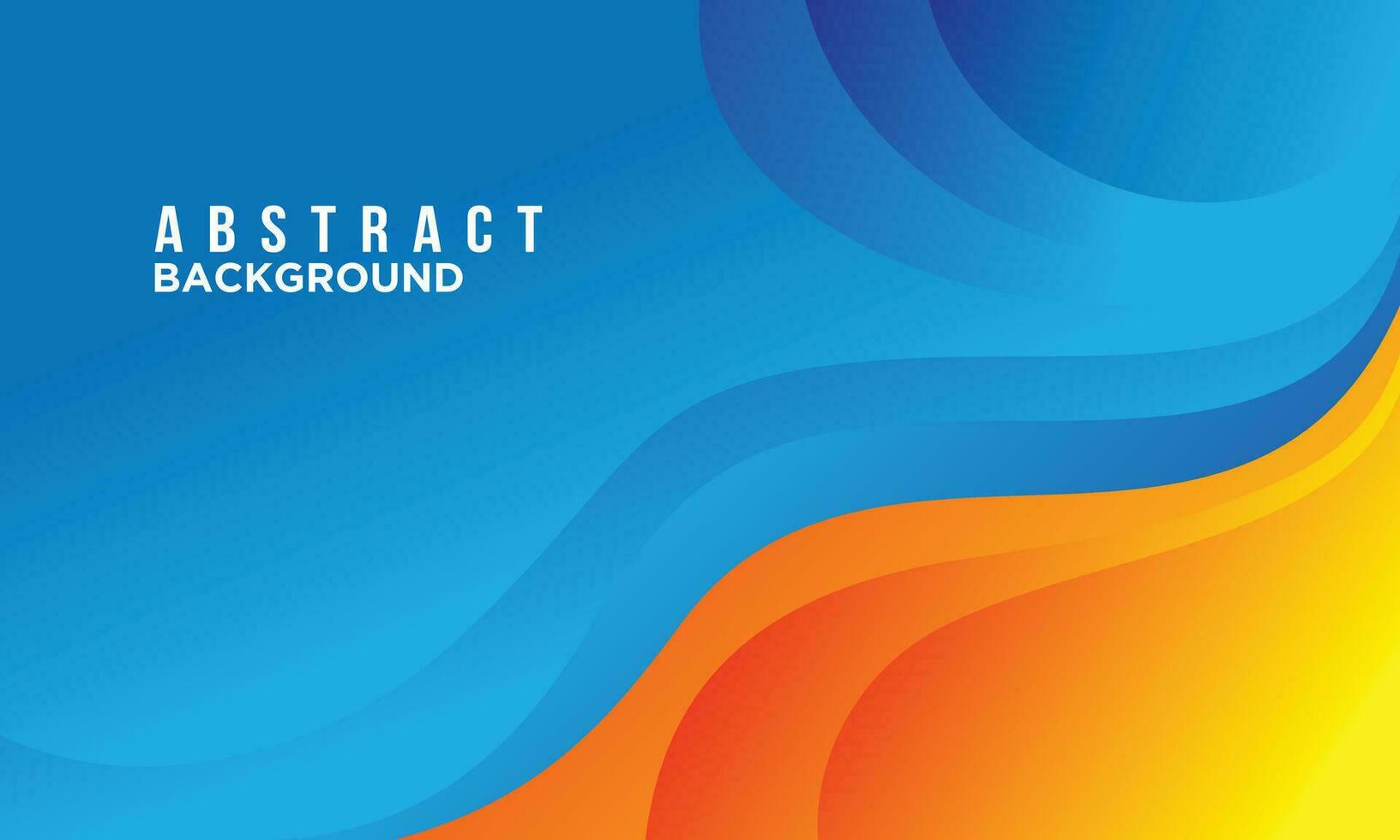 Abstract background blue and yellow design vector with wavy concept