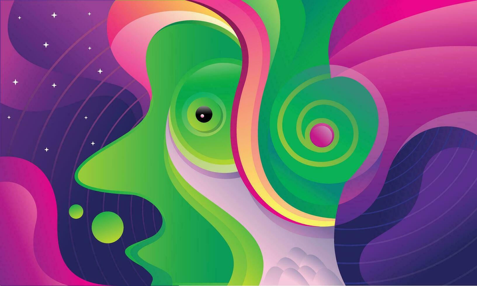 Modern human fantasy abstract design vector for background with full color