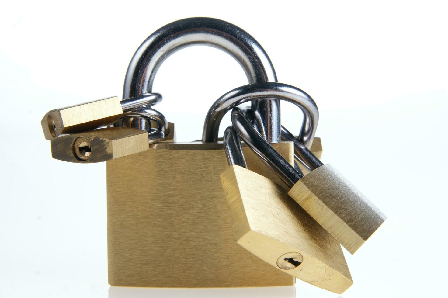 a lock with several locks and keys photo