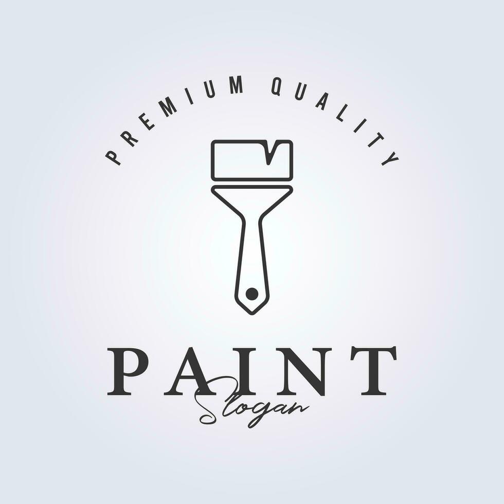 logo of paint brush symbol vector illustration design
