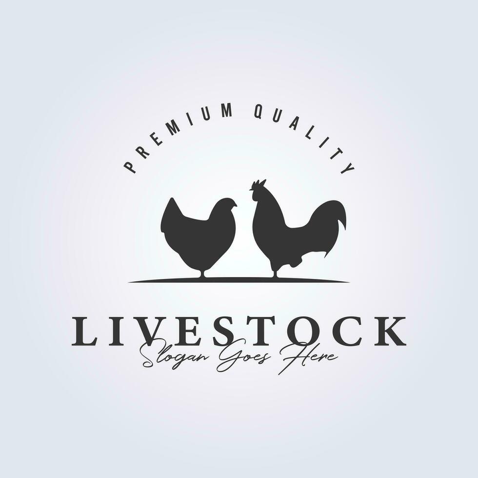 logo of livestock symbol farm and ranch vector illustration design