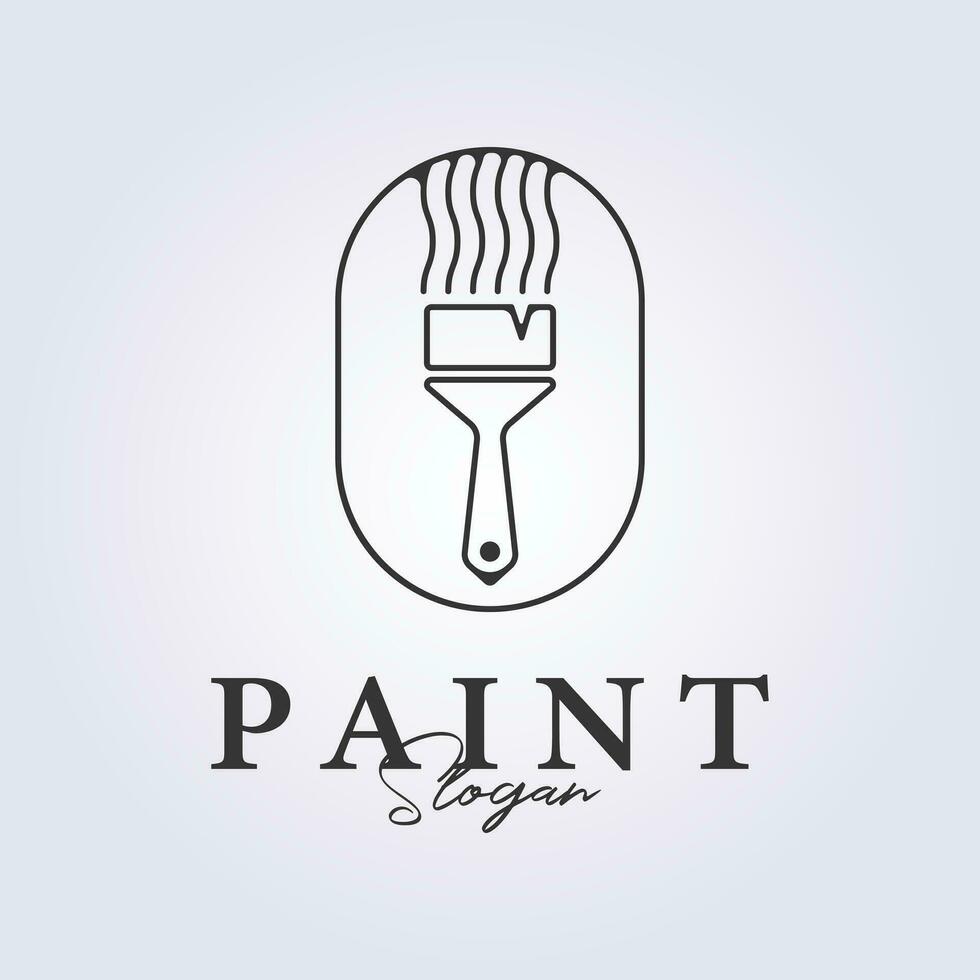 outline paint brush color logo vector illustration design
