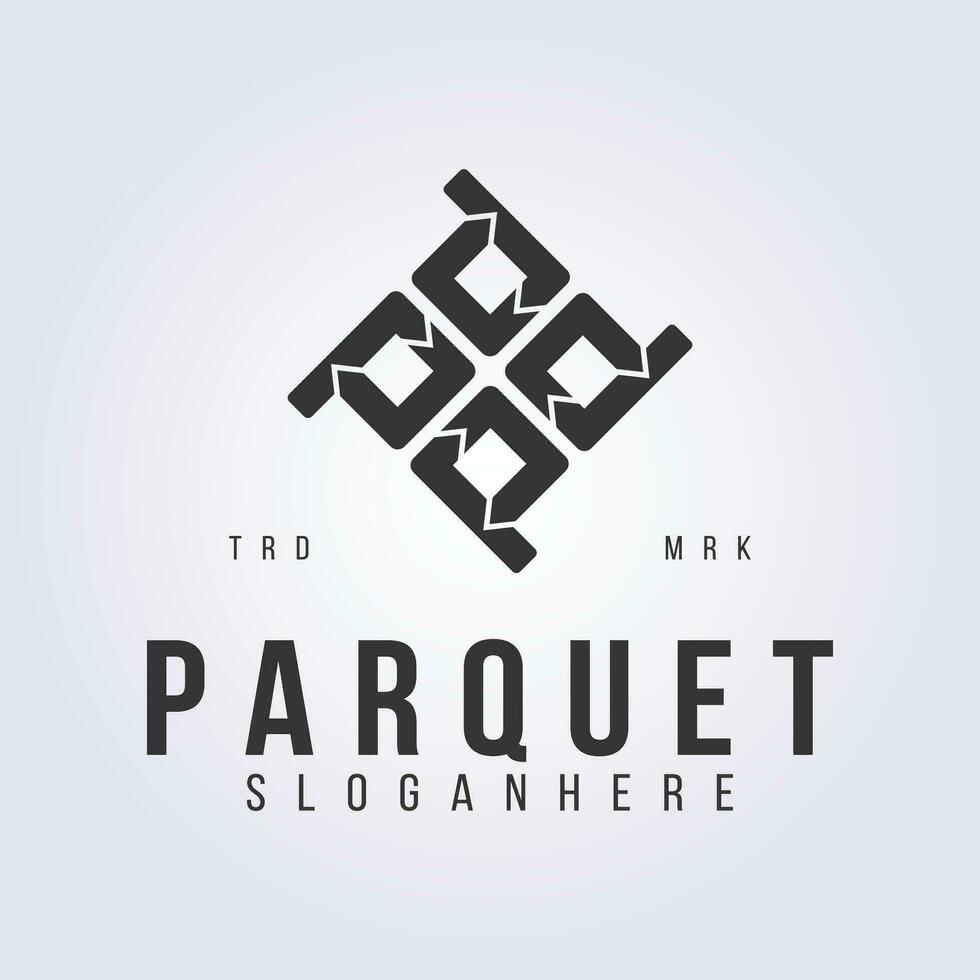 P initial of parquet logo symbol vector illustration design