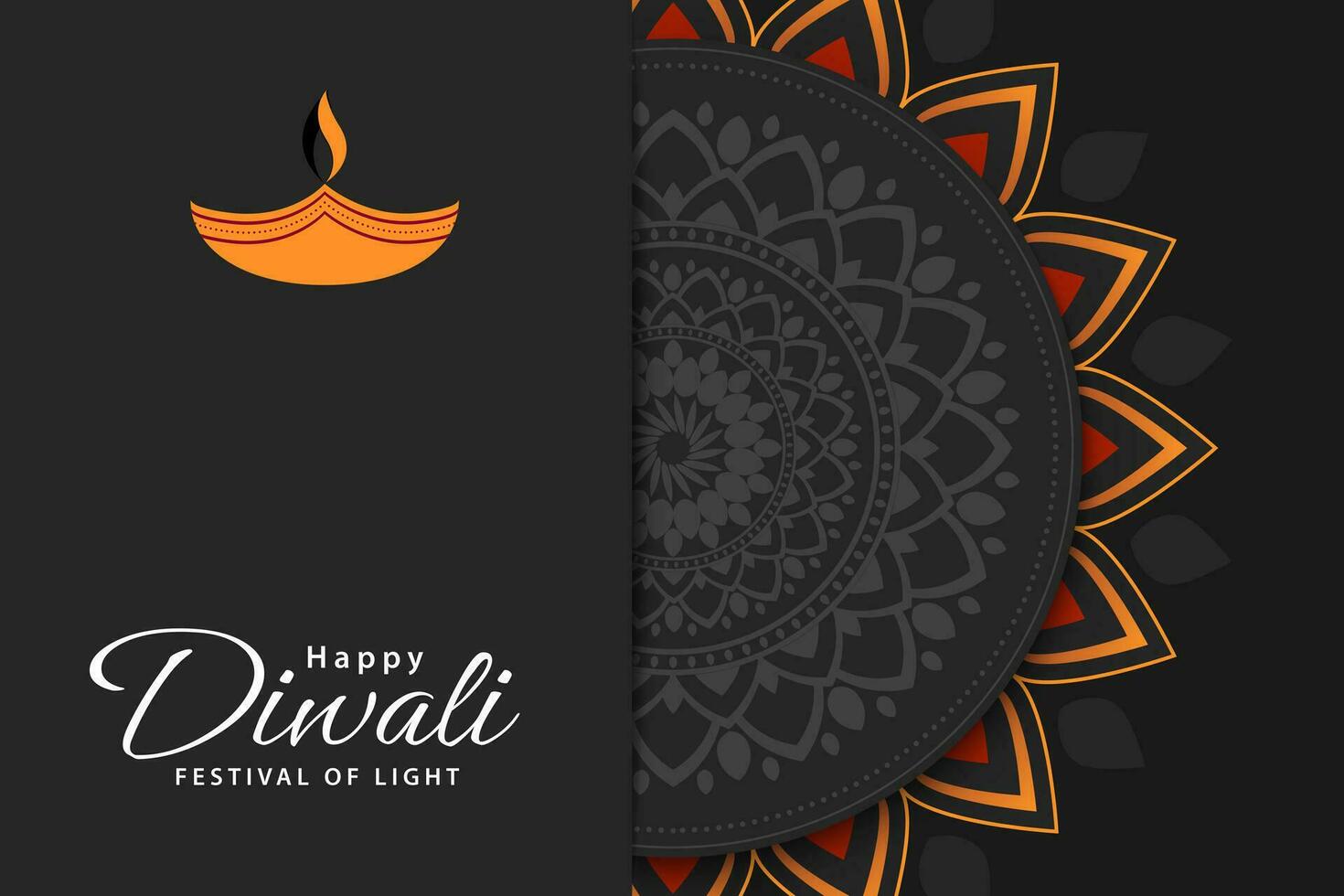 Indian festival happy diwali background. Diwali holiday greeting card ...